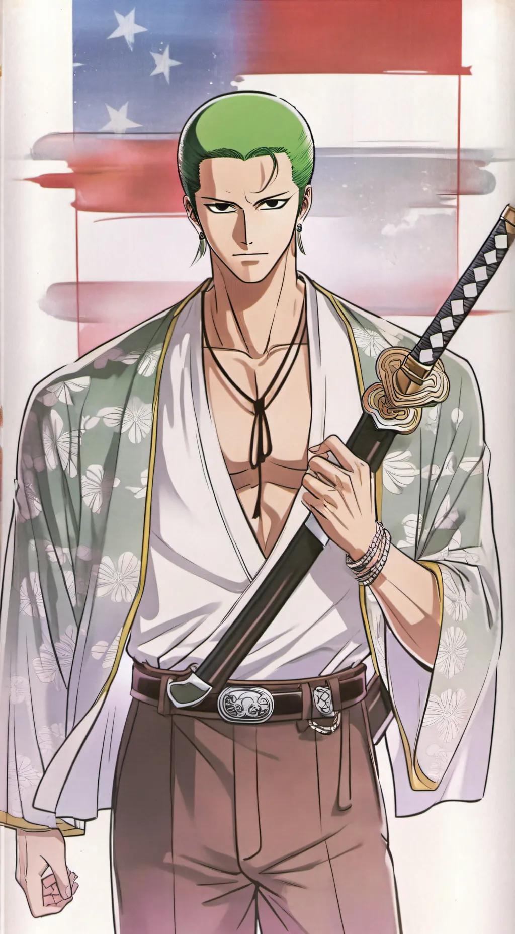 ai character: senji x zoro background