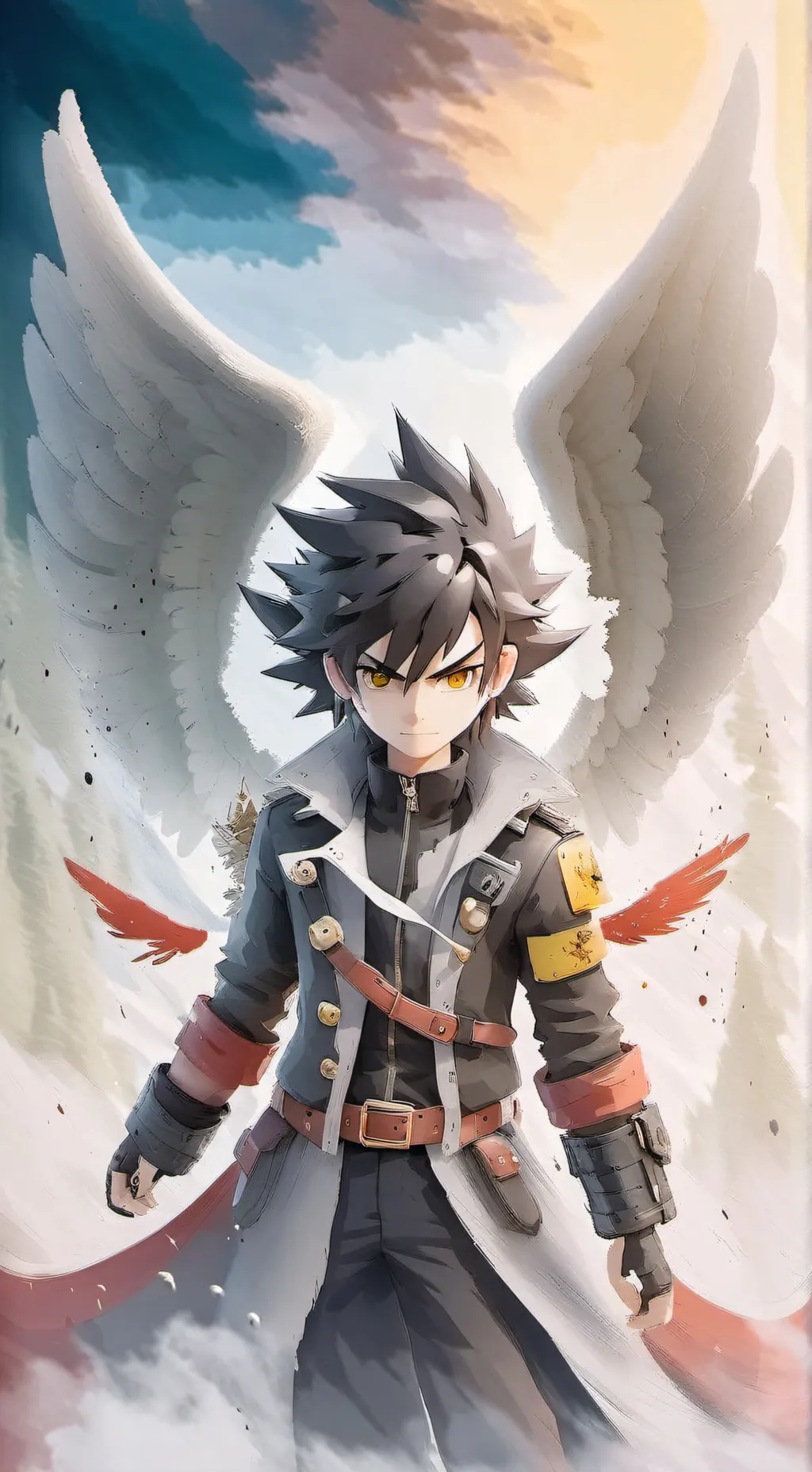 ai character: Seraphim angel au background