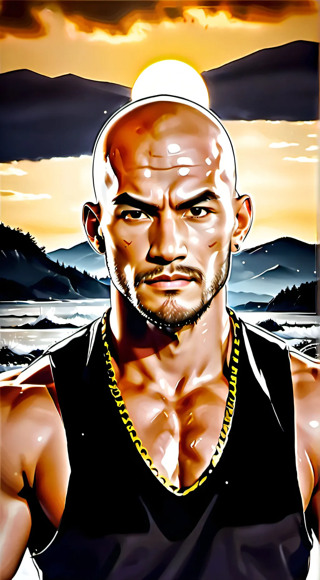 ai character: Johnson la roca background