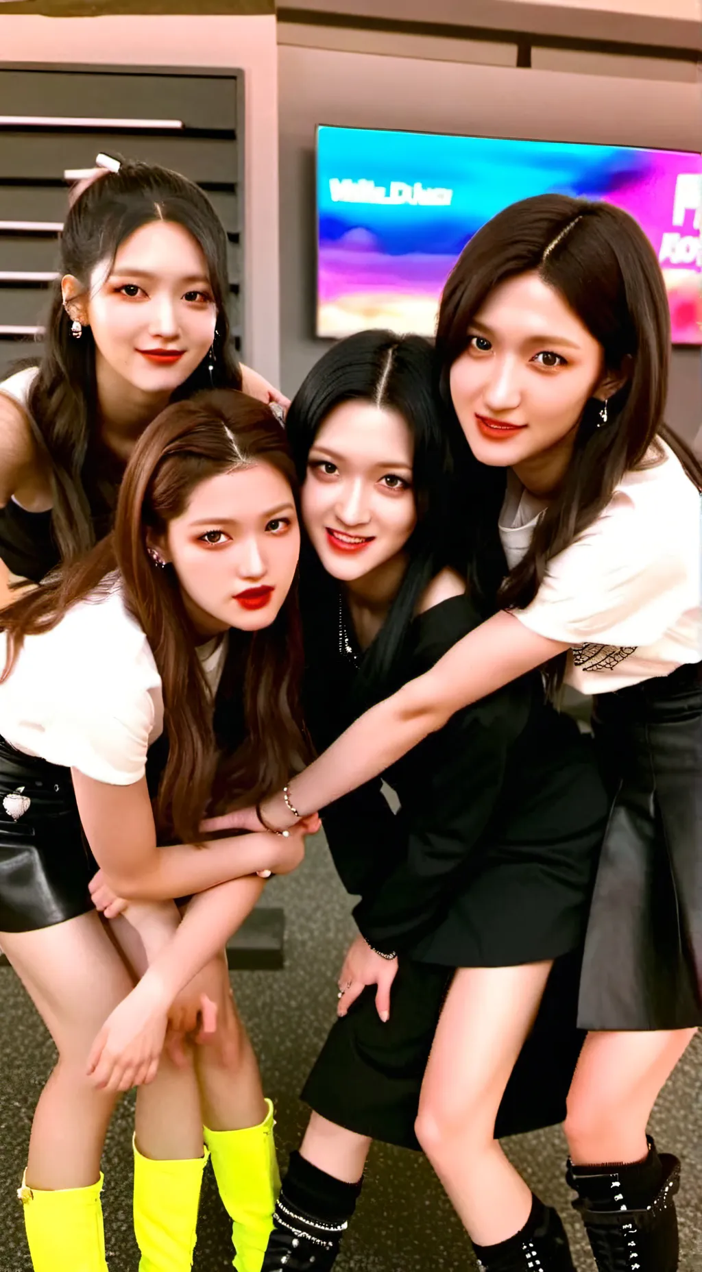 ai character: blackpink background