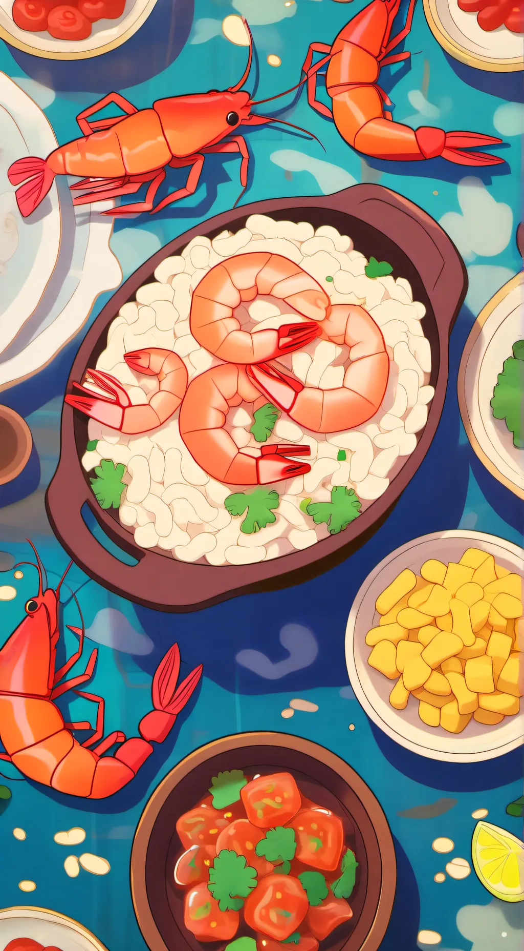 ai character: shrimpo background