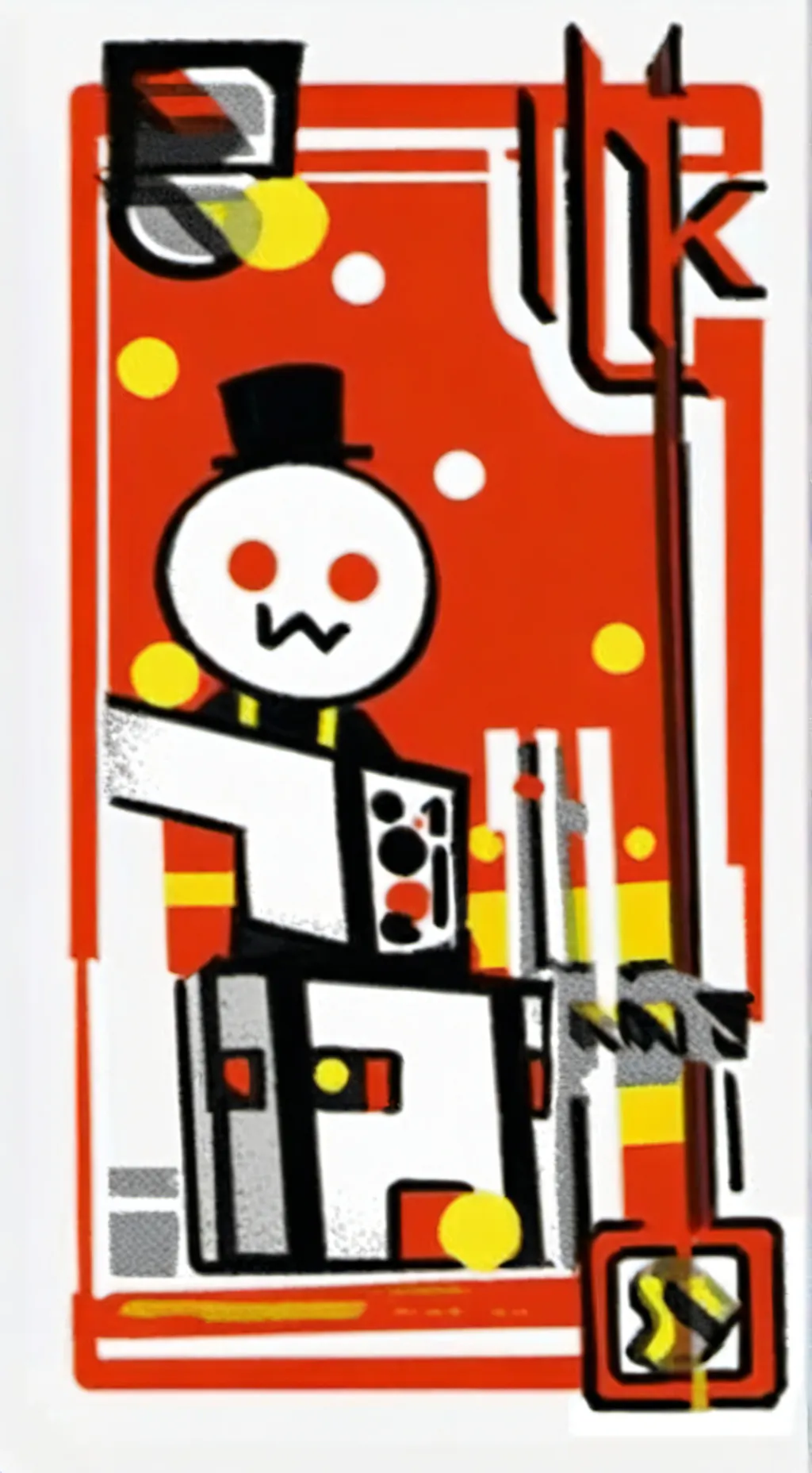 ai character: HH Snow day :D background