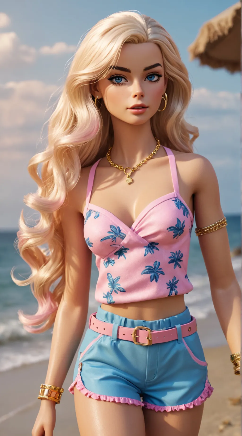ai character: Barbie background