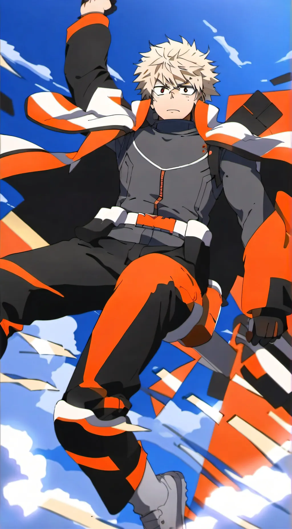 ai character: bakugo vampire  background