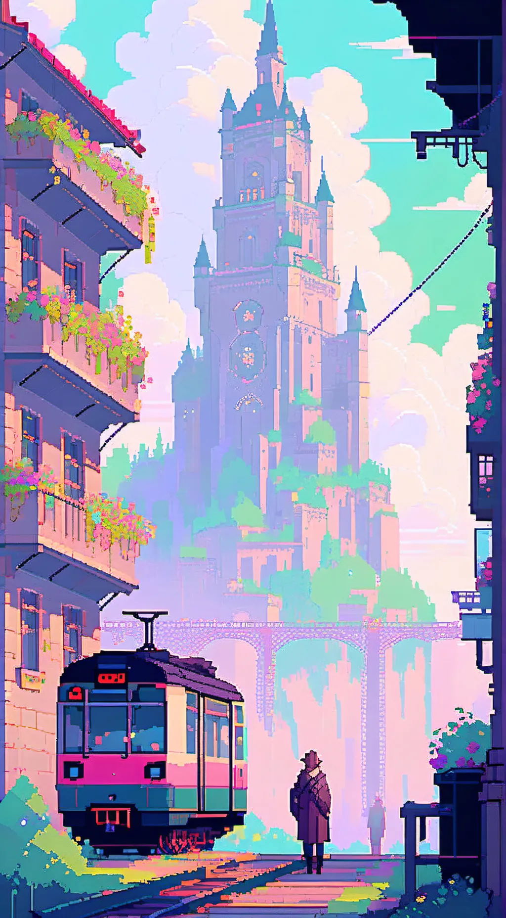 ai character: verão na Europa background