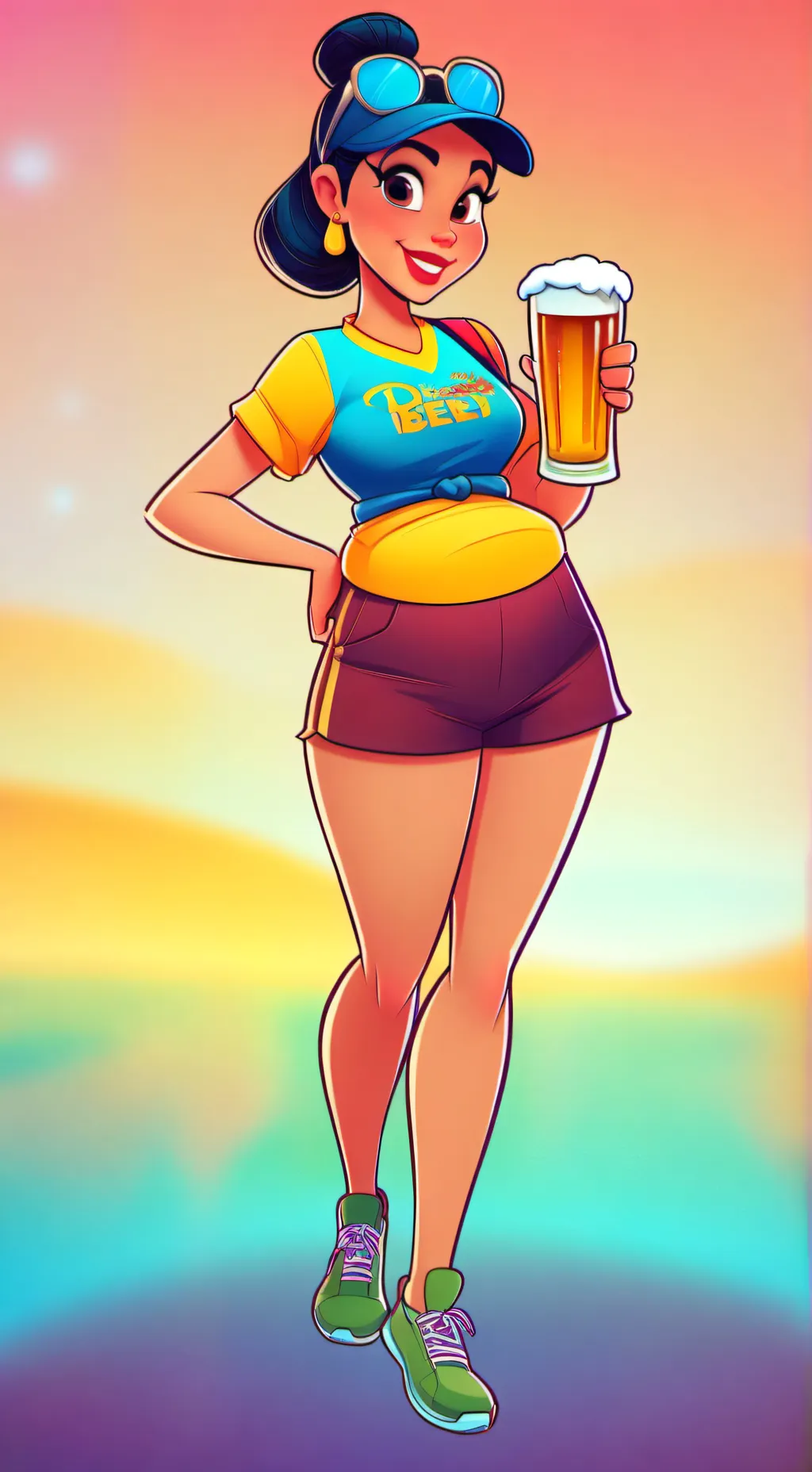 ai character: Beer belly  background