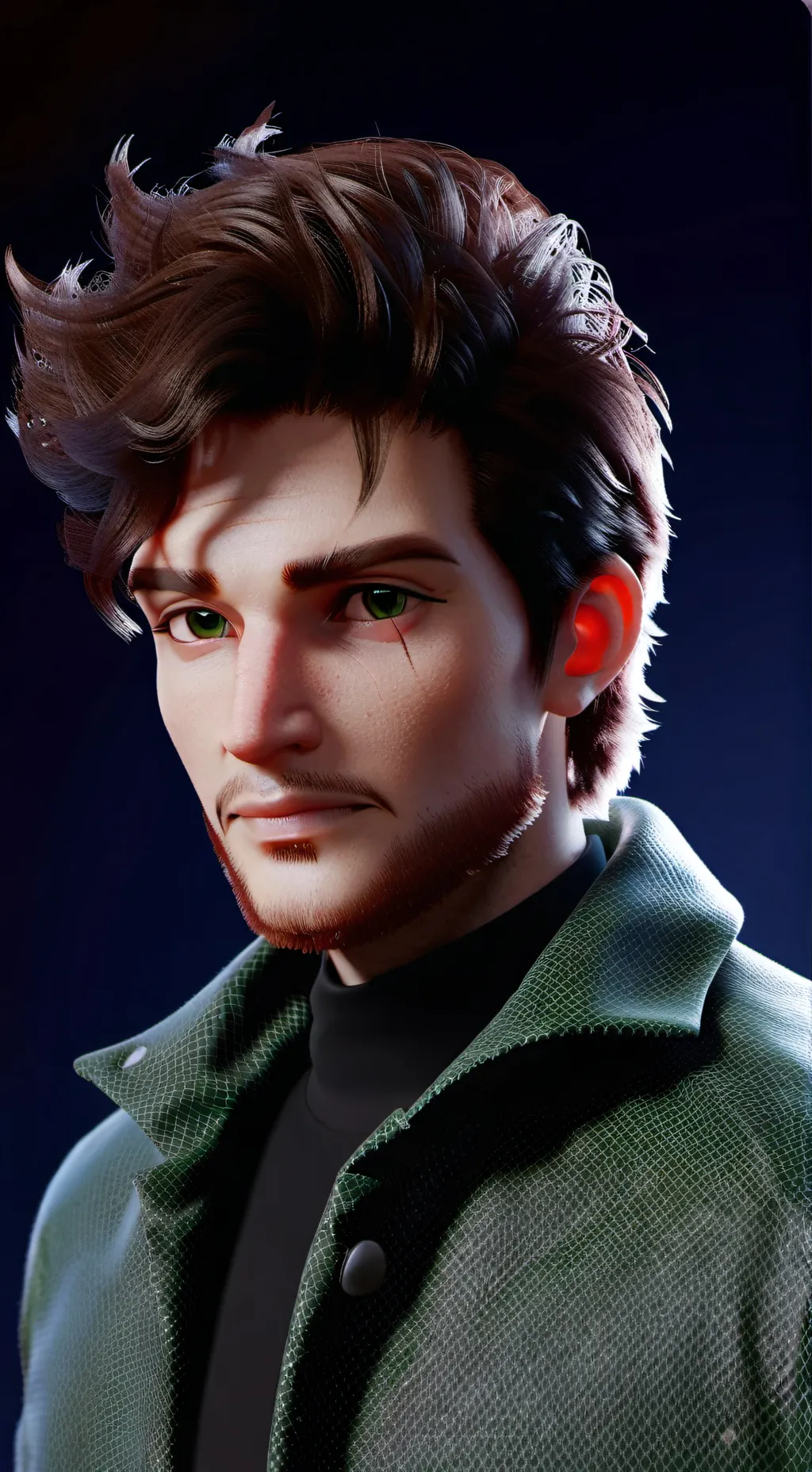 ai character: Peter Emily  background