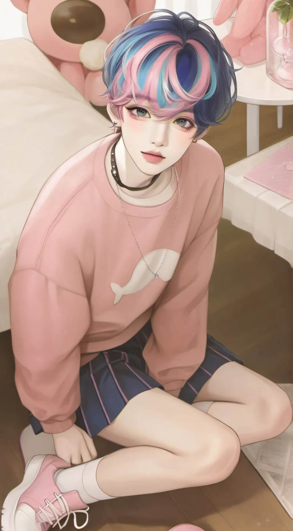 ai character: 💙Noah🩷 background