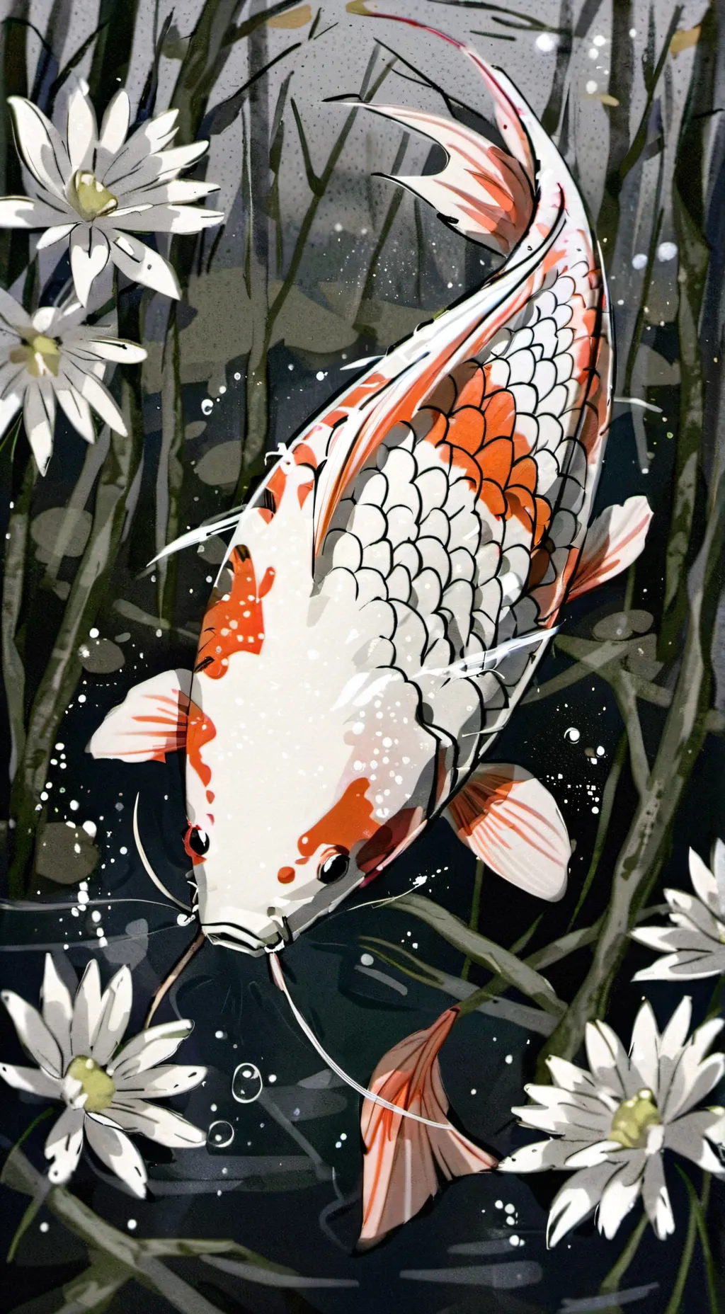 ai character: Land koi  background