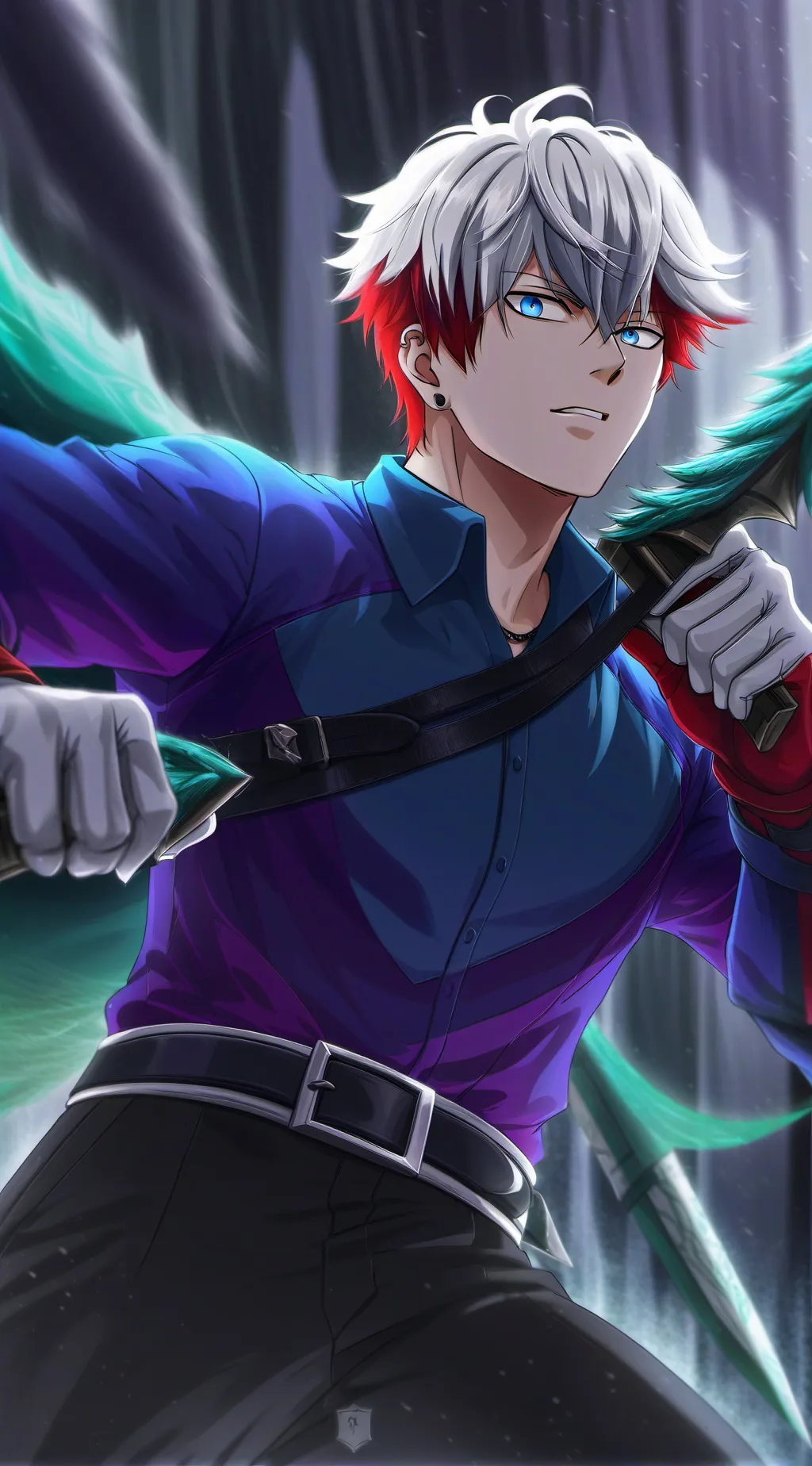 ai character: Shoto Todoroki background