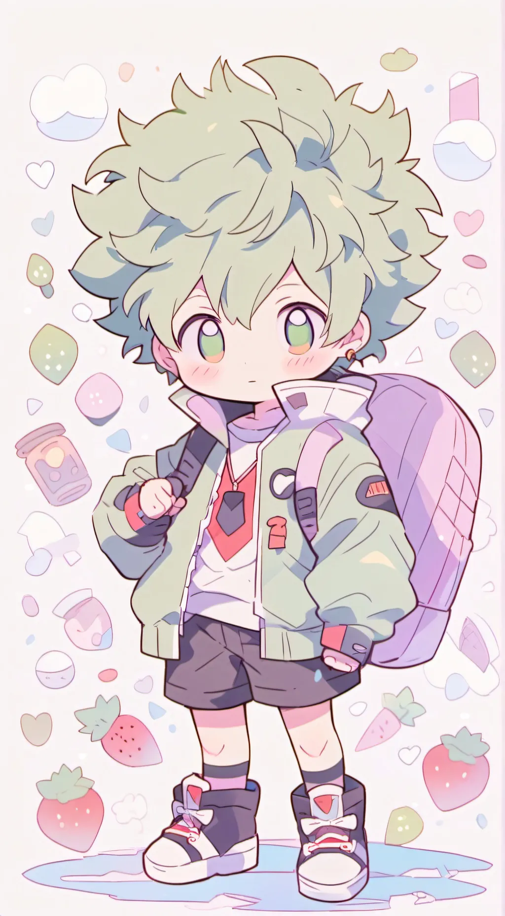 ai character:  izuku midoriya background