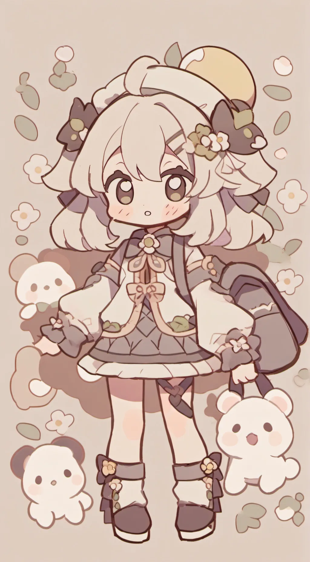 ai character: Chikn nuggit  background
