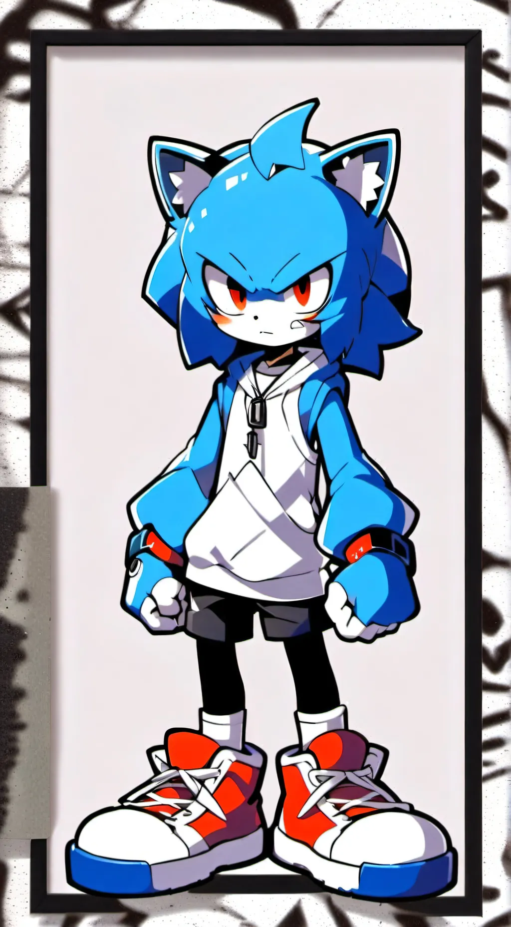 ai character: Sonic x shadow background