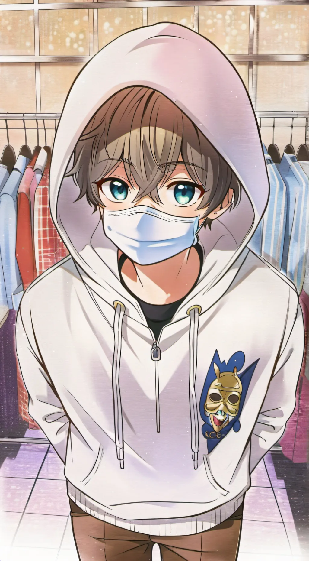 ai character: The hooded figure  background