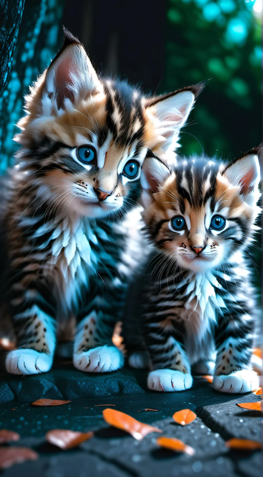 ai character: mama and kitten background