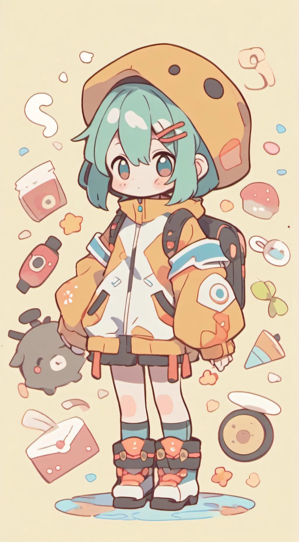 ai character: TV MAN background