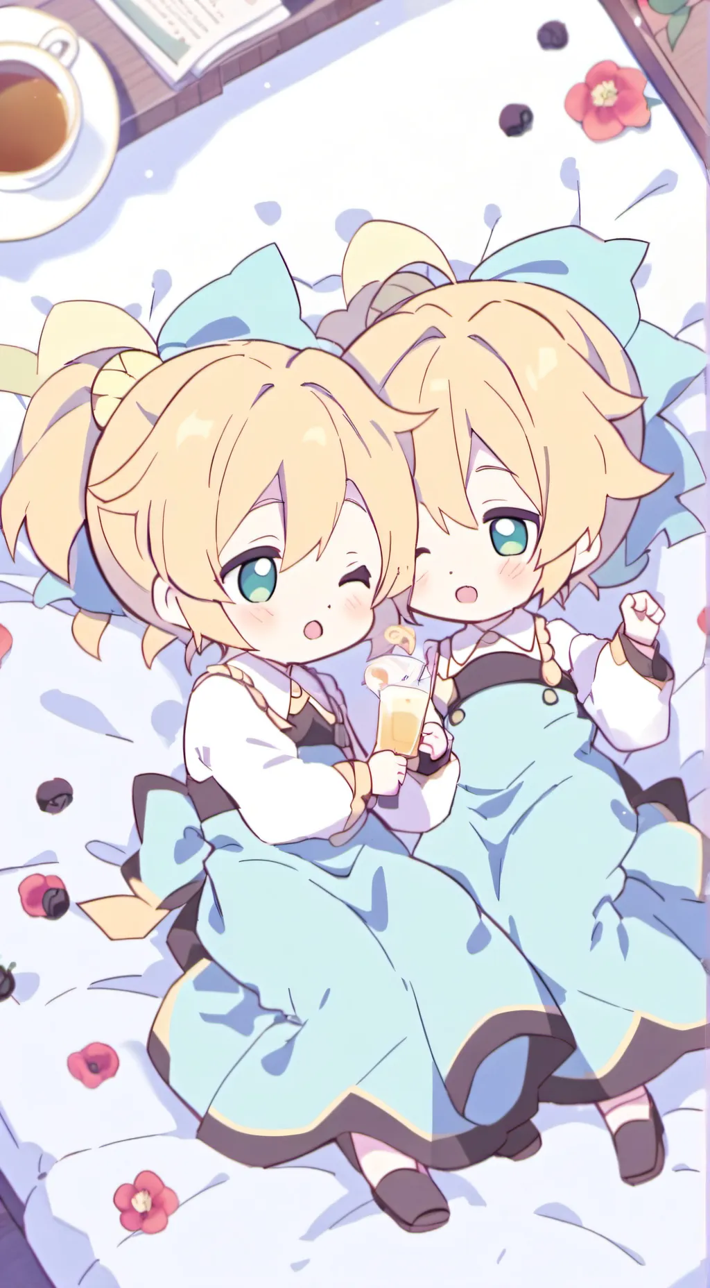 ai character: Kagamine twins background