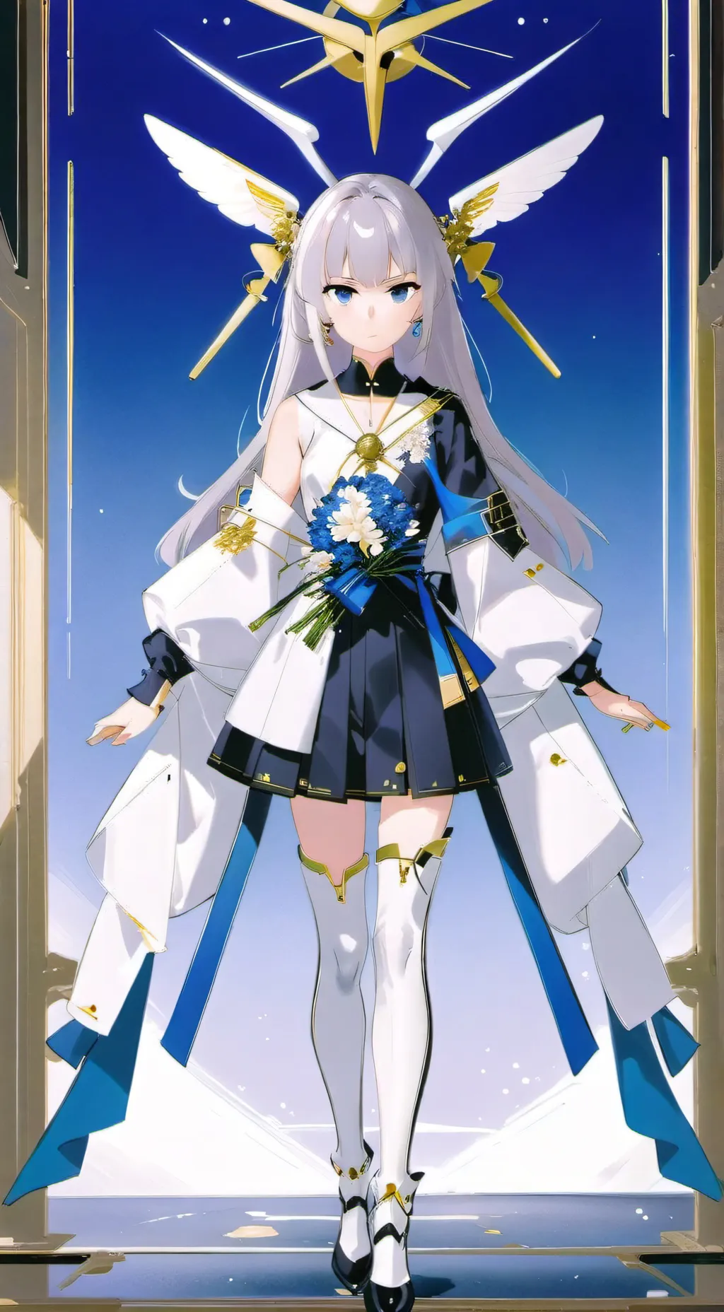 ai character: robot girl background