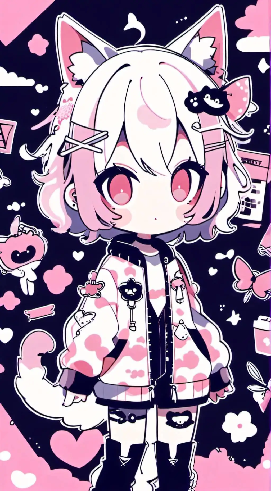 ai character: Pink GF fury background