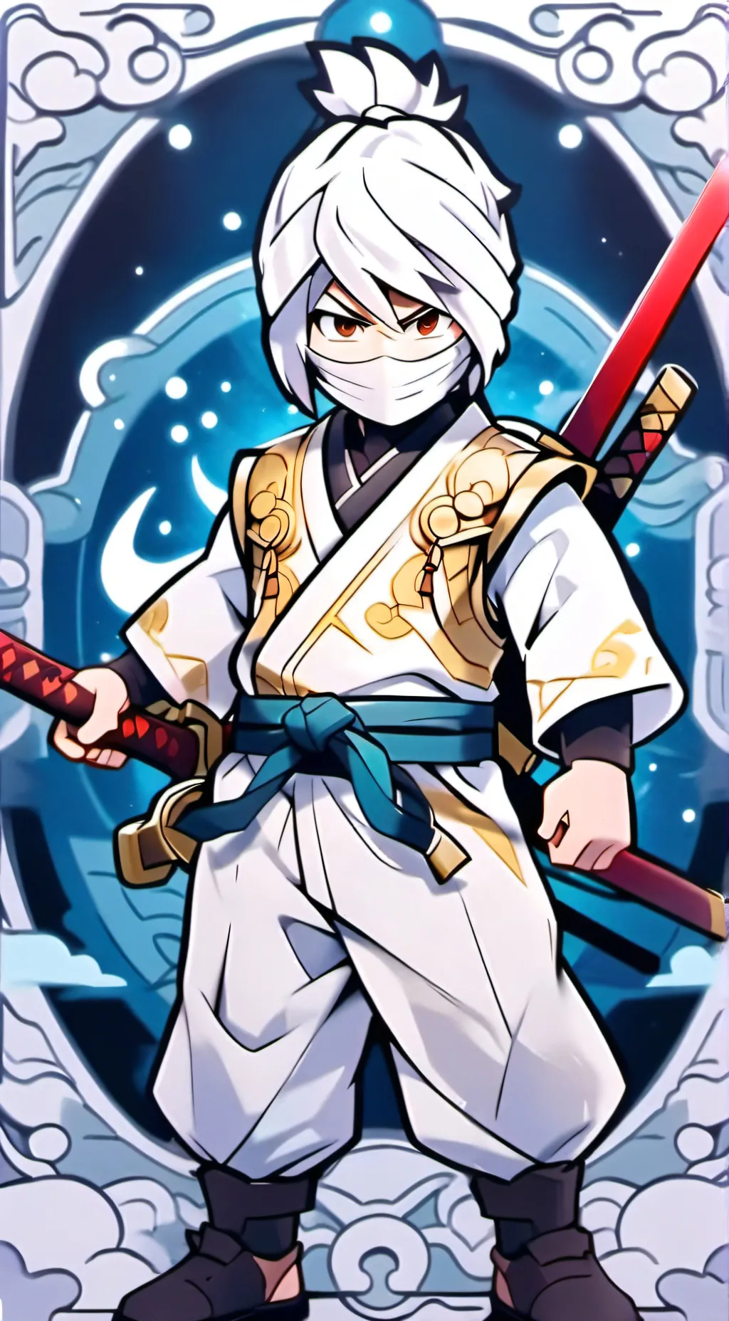 ai character: NINJAGO  background