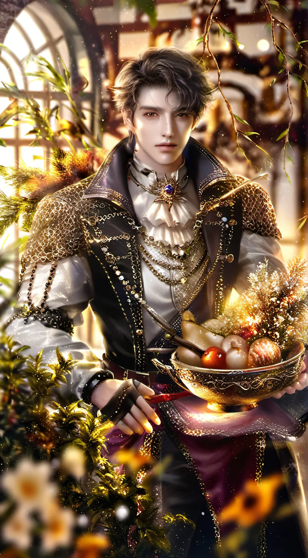 ai character: handsome background