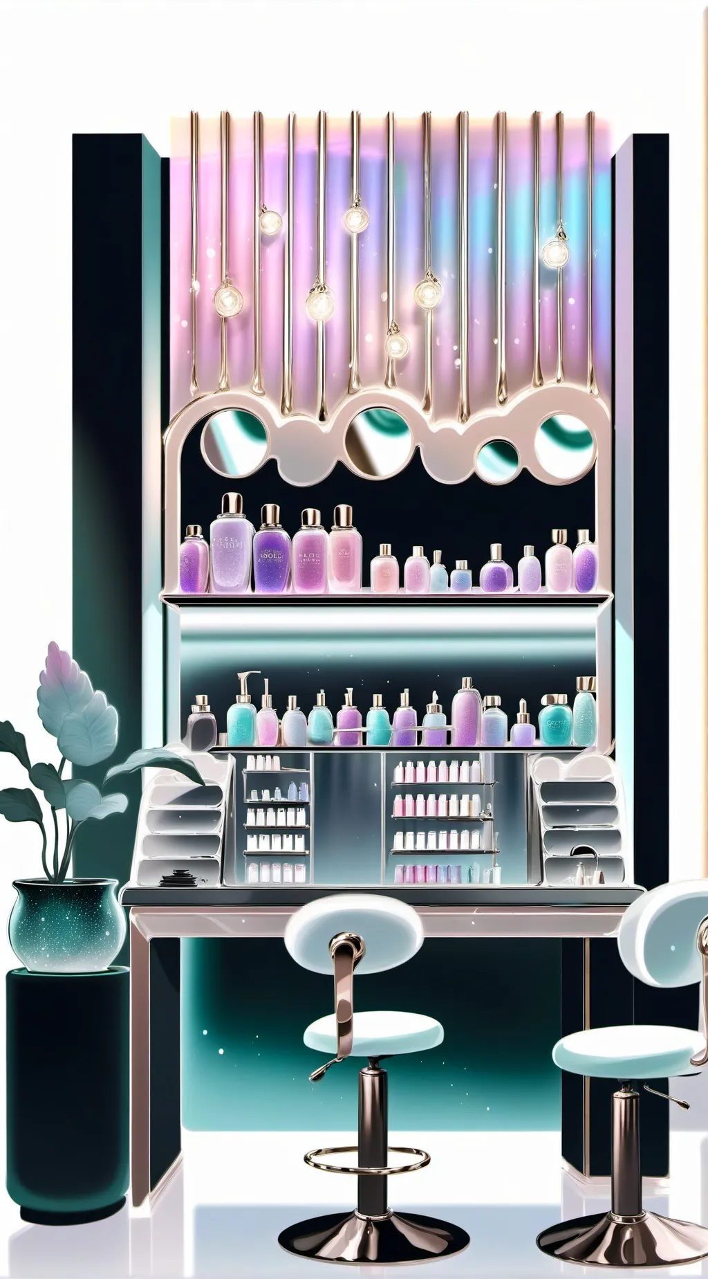 ai character: Nail salon background