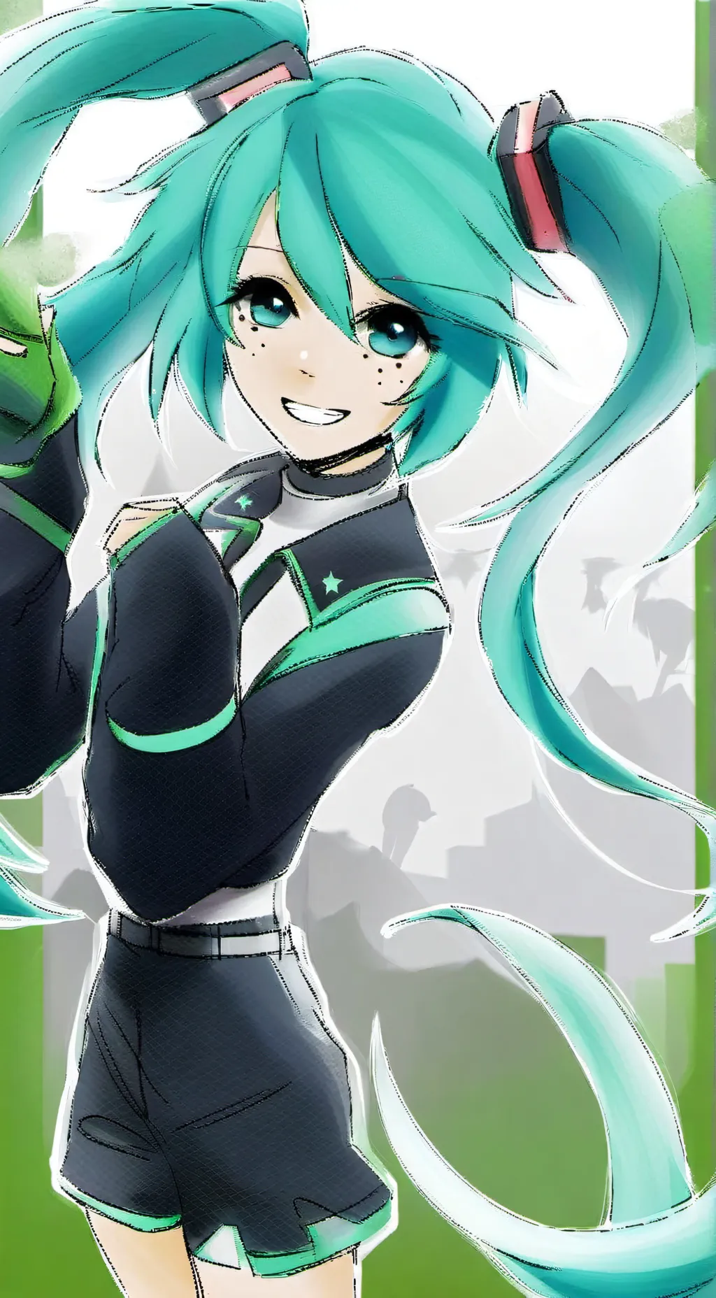 ai character: Alien Miku background