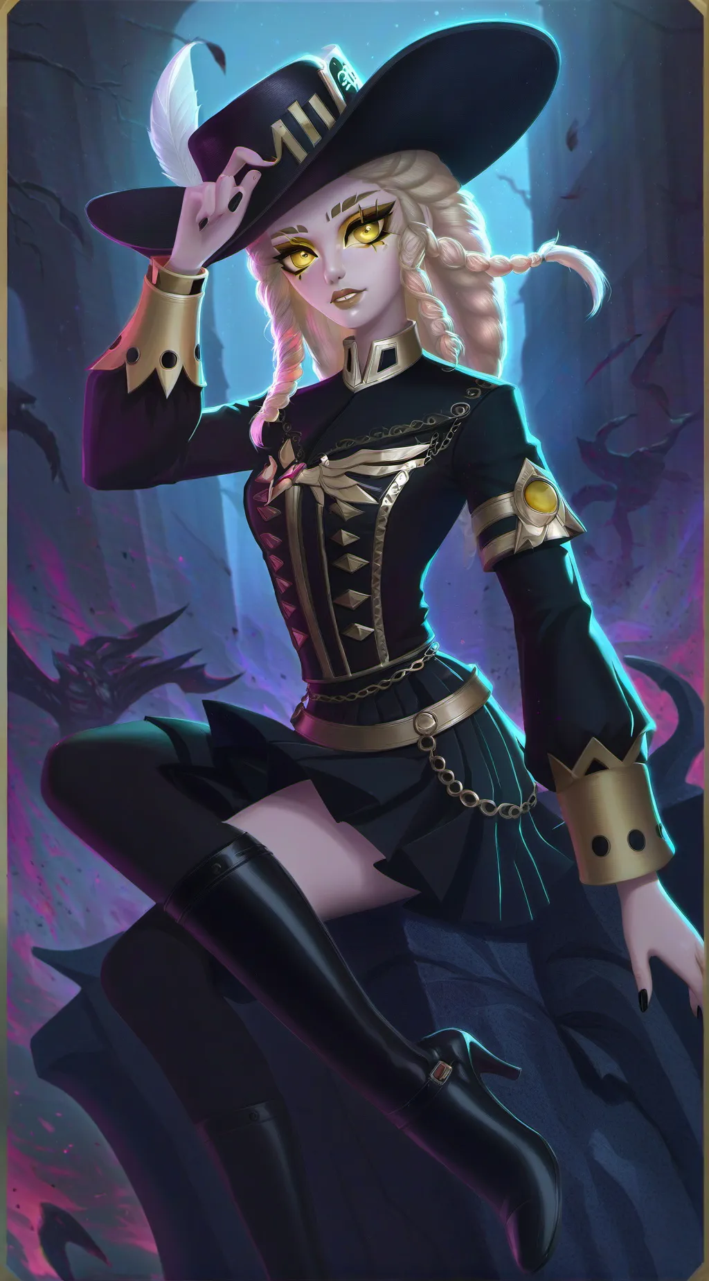 ai character: Beatrix Cipher  background