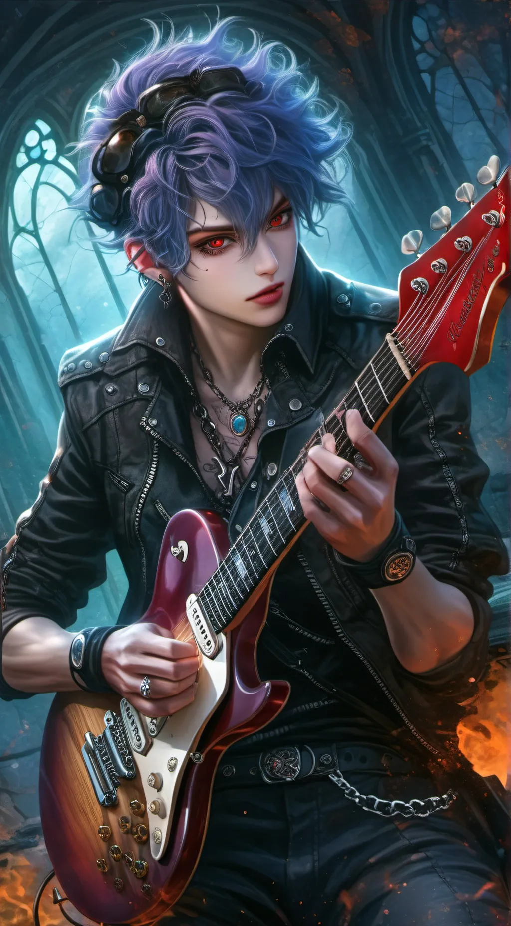 ai character: Adrenalina X Stray background