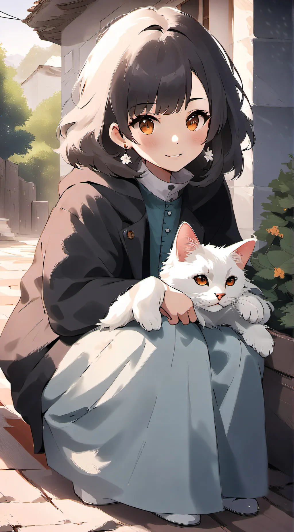 ai character: gato maltratado background