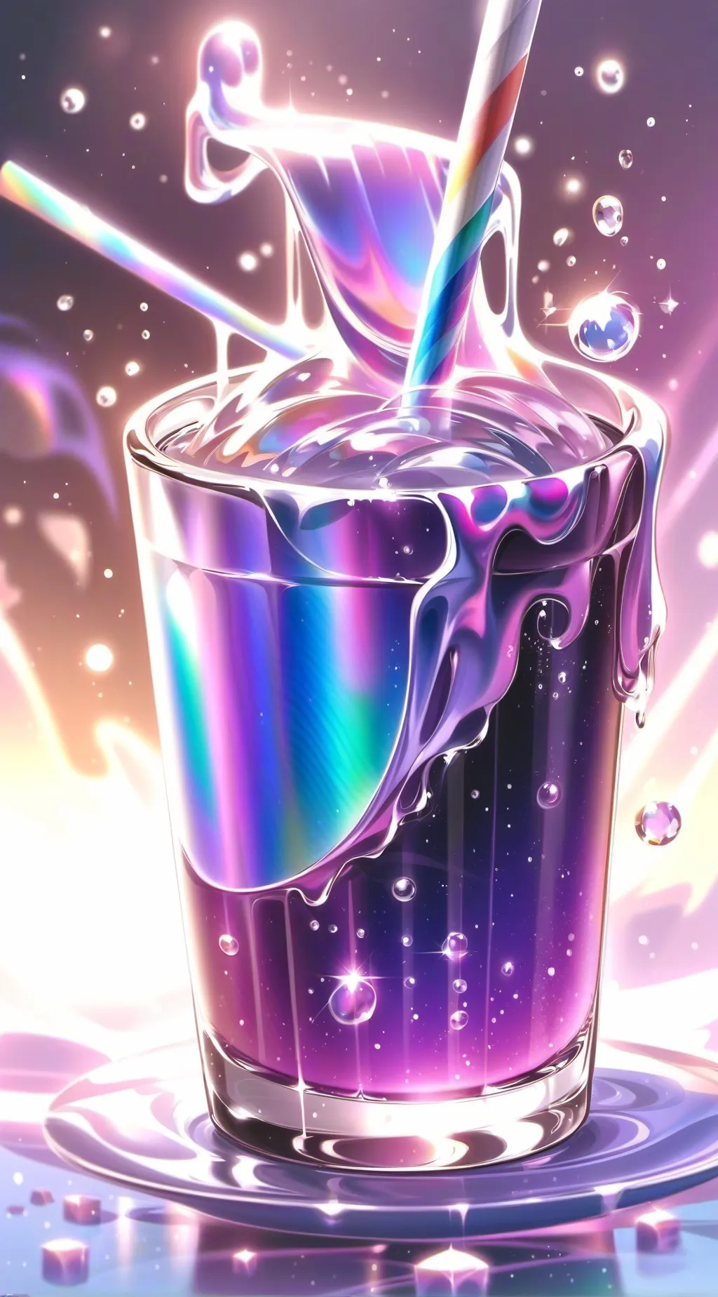 ai character: juice galaxy background