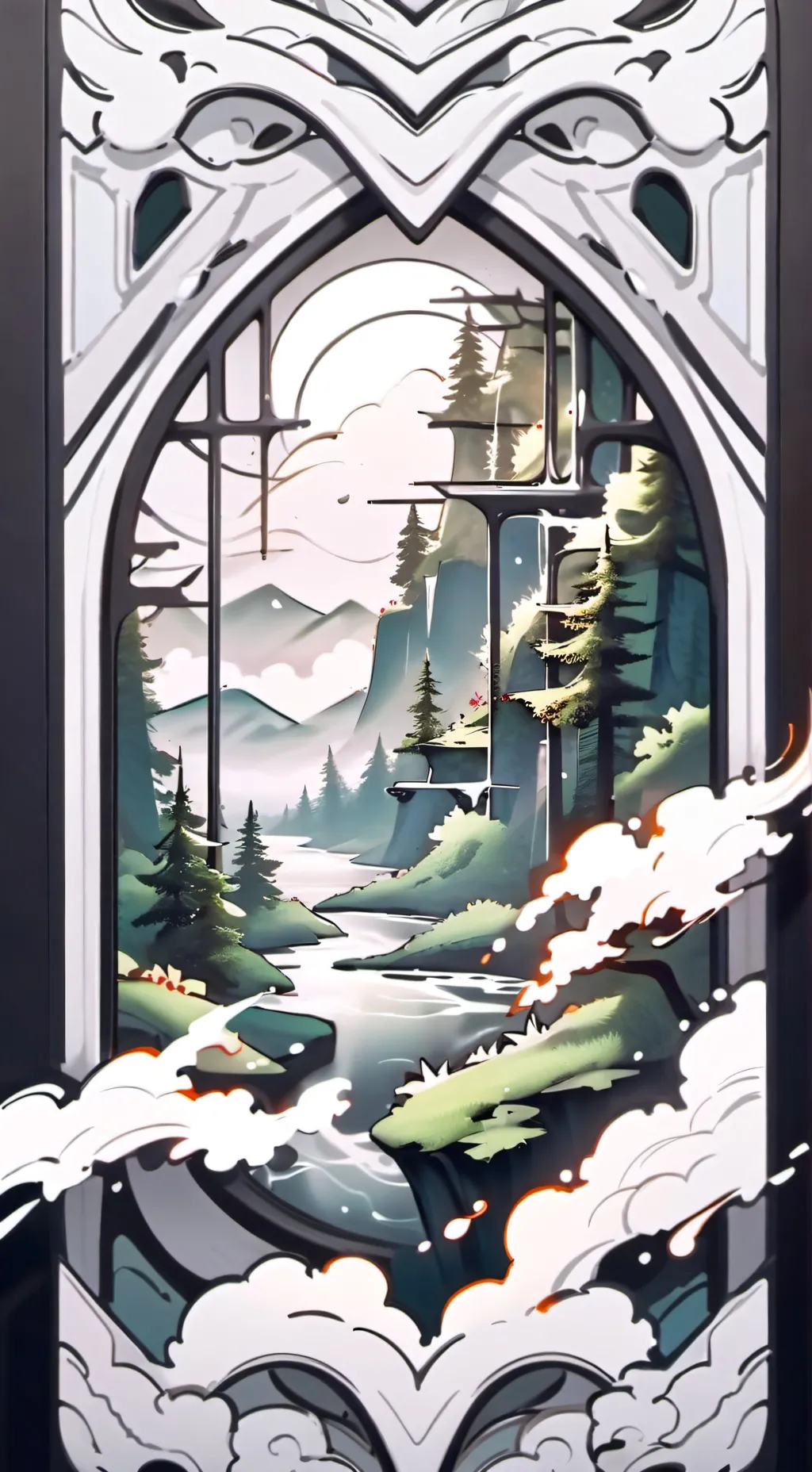 ai character: Wenda x Gray  background