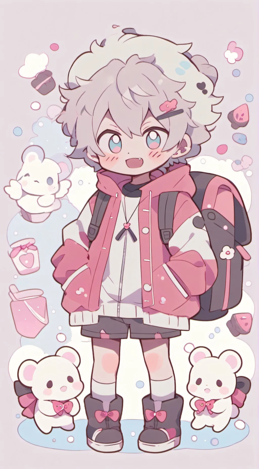 ai character: bakugou baby background