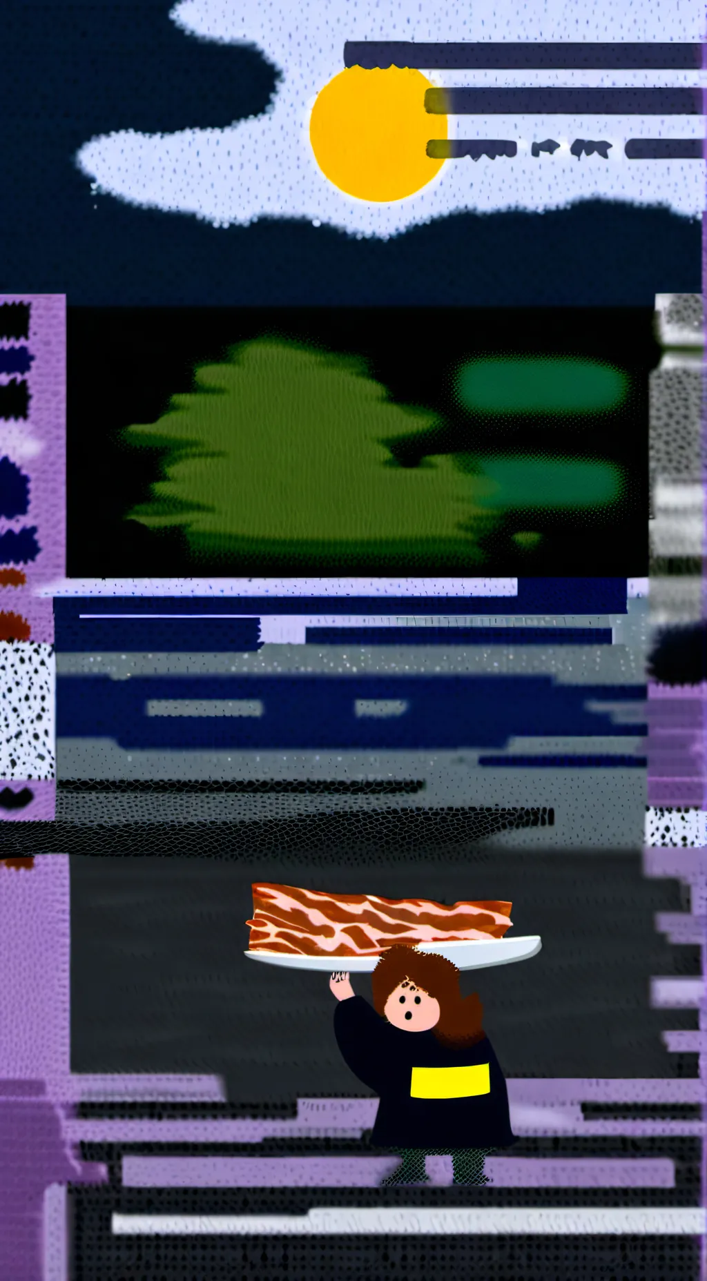 ai character: Happy frog fnaf 6 background