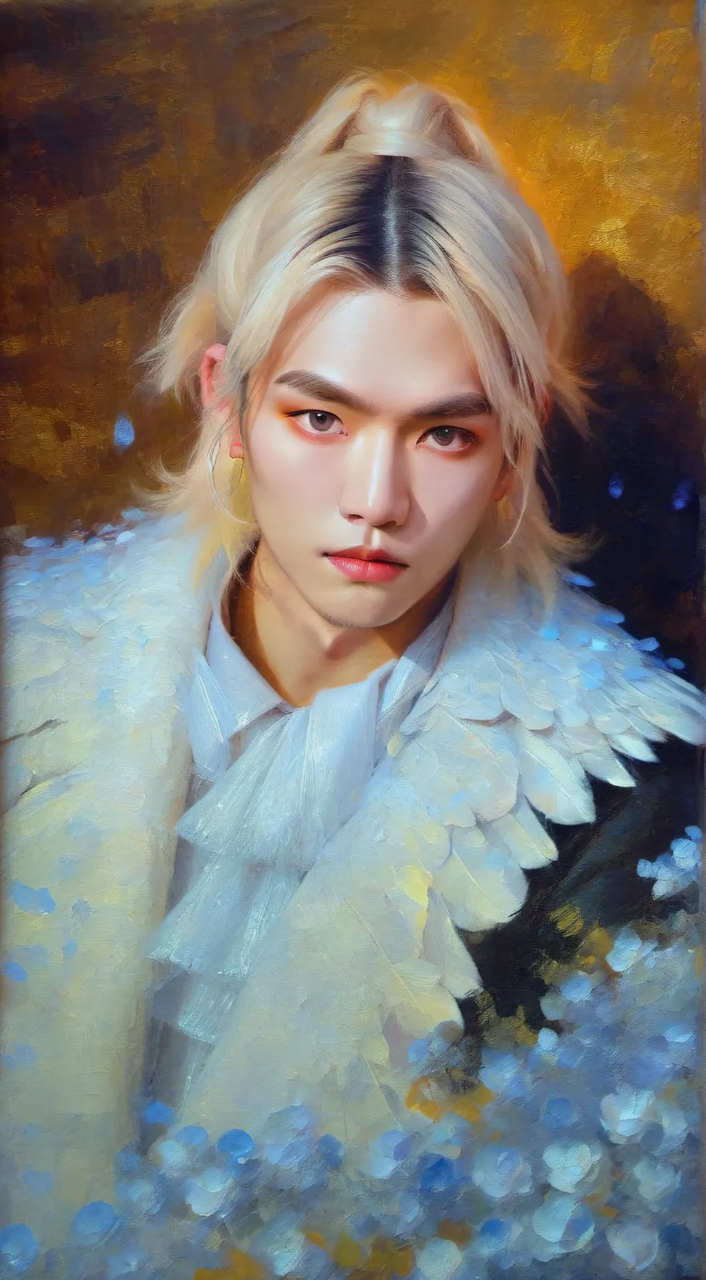 ai character: Hyunjin 🇰🇷❤️‍🔥🥵 background