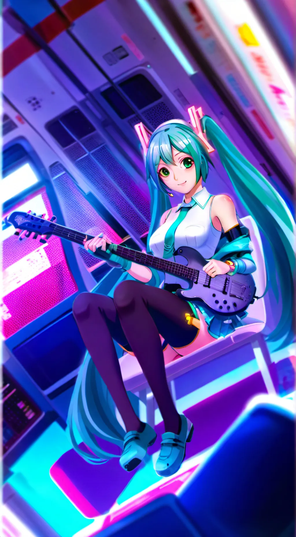 ai character: H4 x Vocaloid Trip background