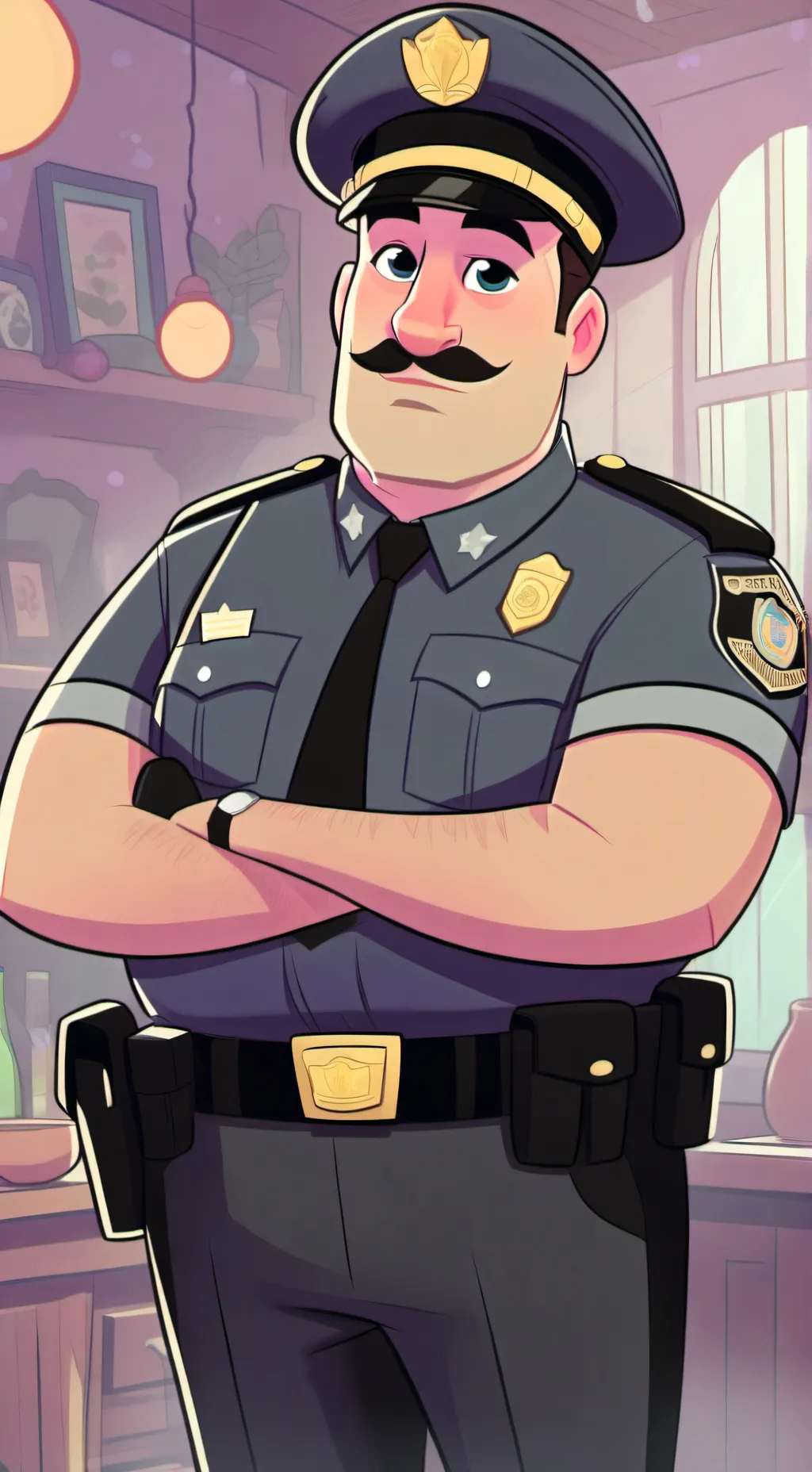 ai character: Officer Bigback background