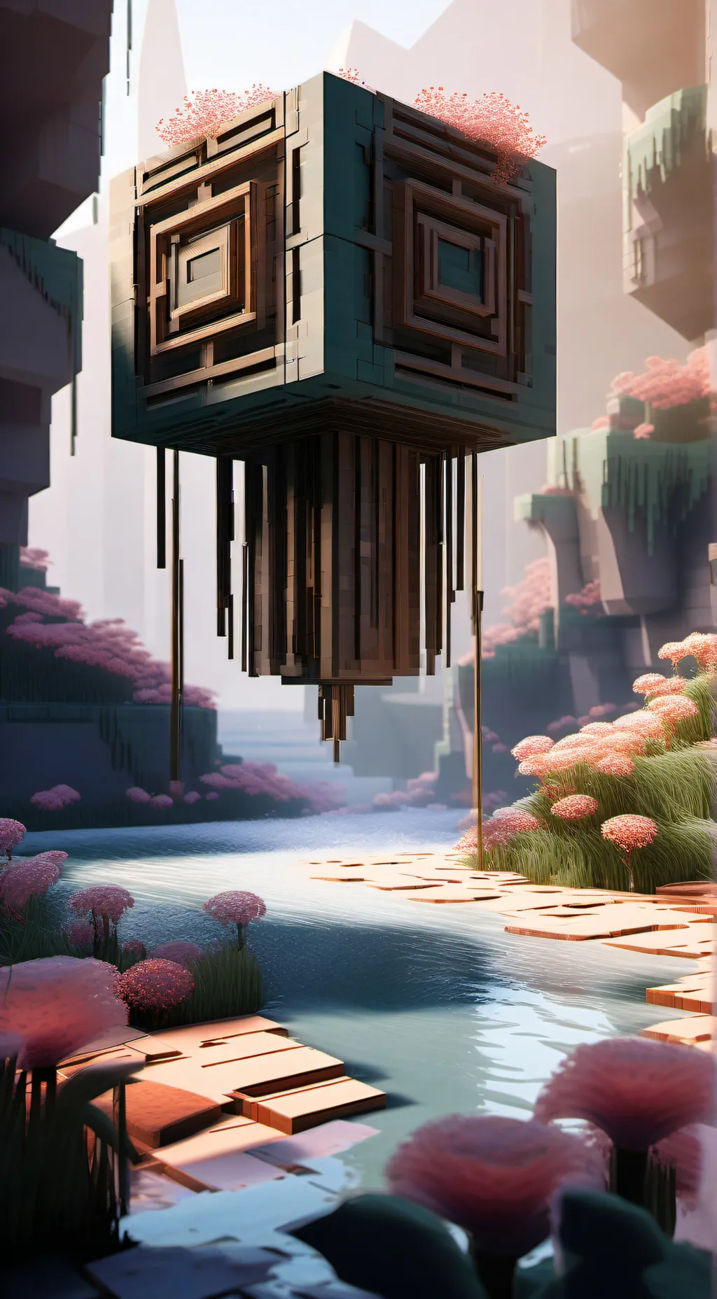 ai character: dw Minecraft background