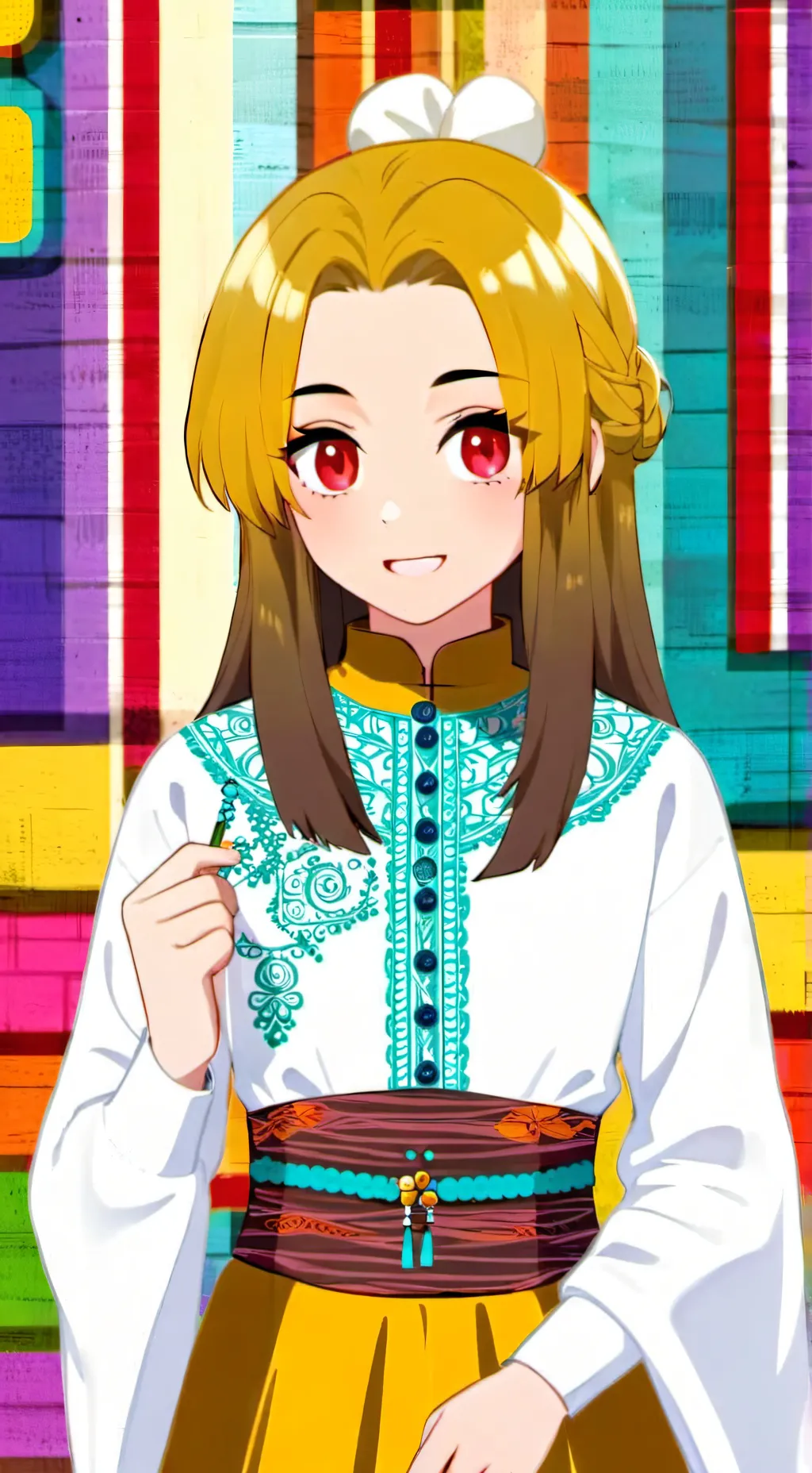 ai character: Angela afton  background