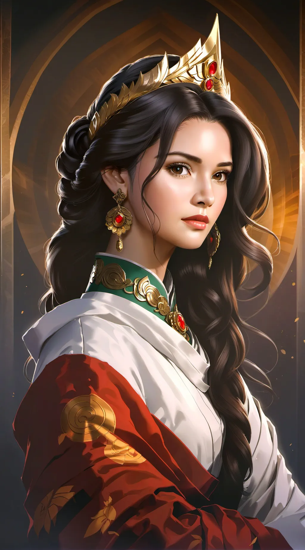 ai character: Athena  background