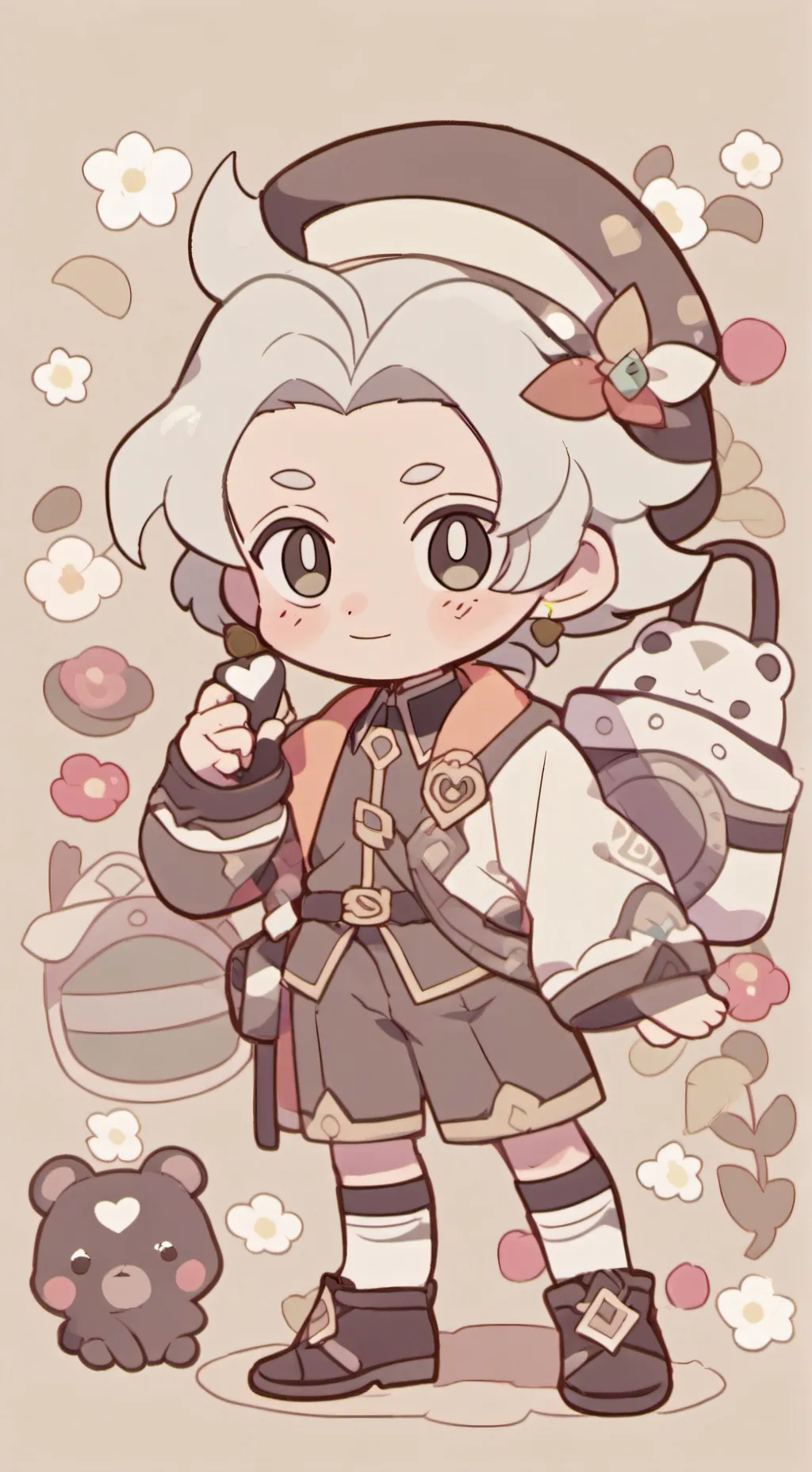 ai character: hunter 💛💫 background