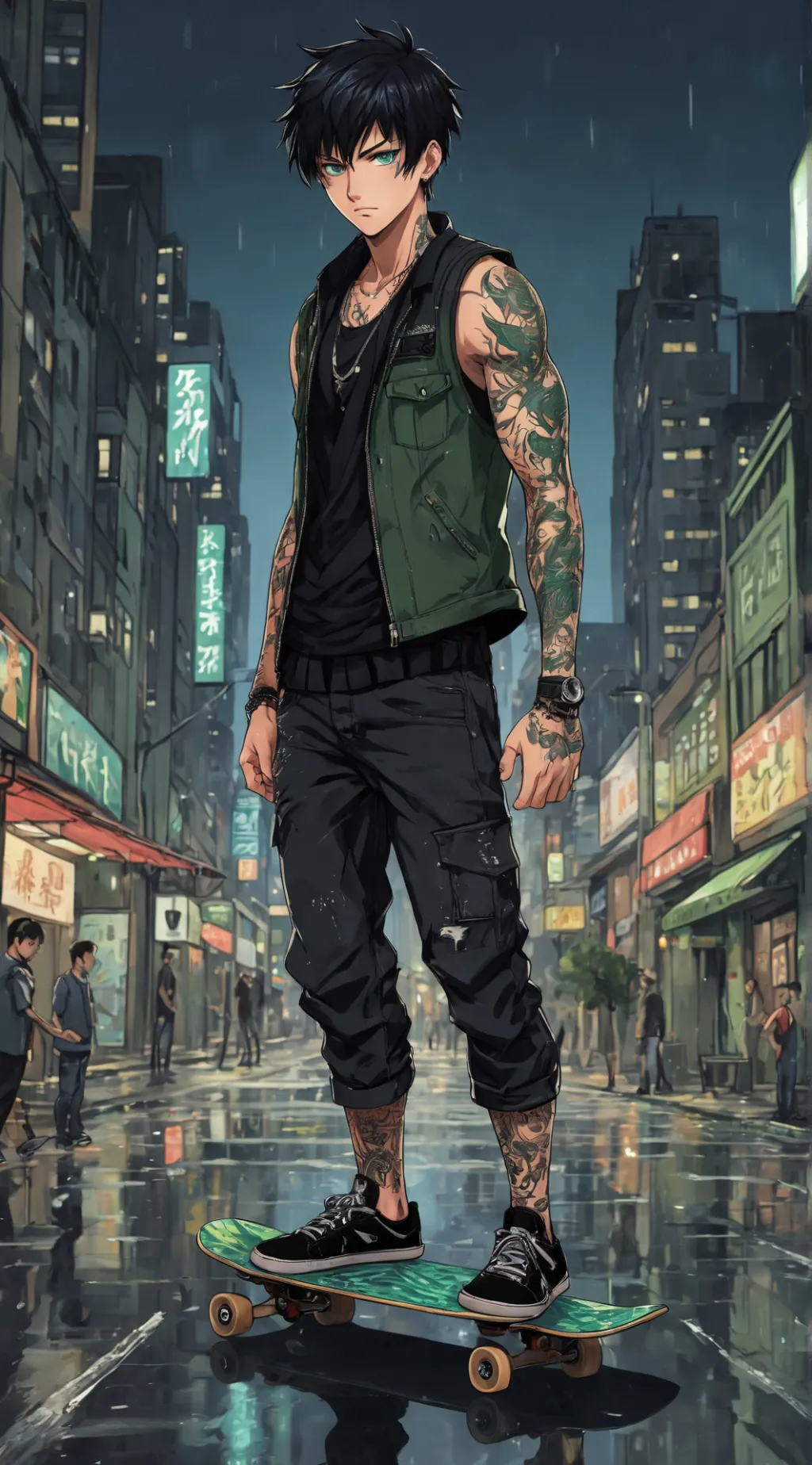 ai character: Hiroshi background