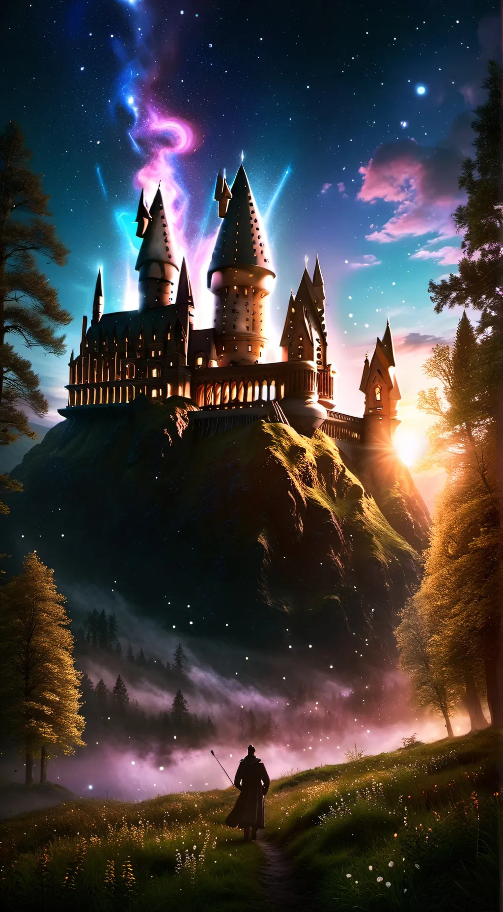ai character: Hogwarts  background