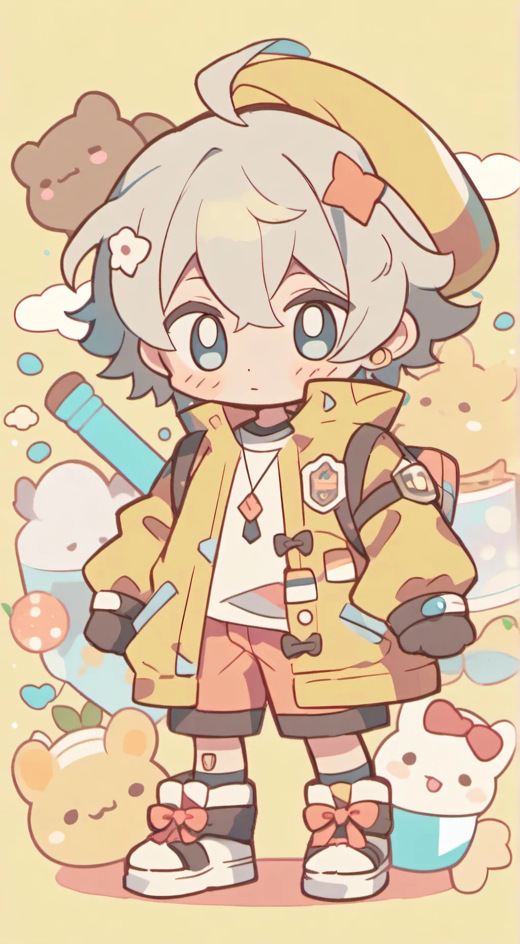 ai character: Santiago 🌺🧸 background