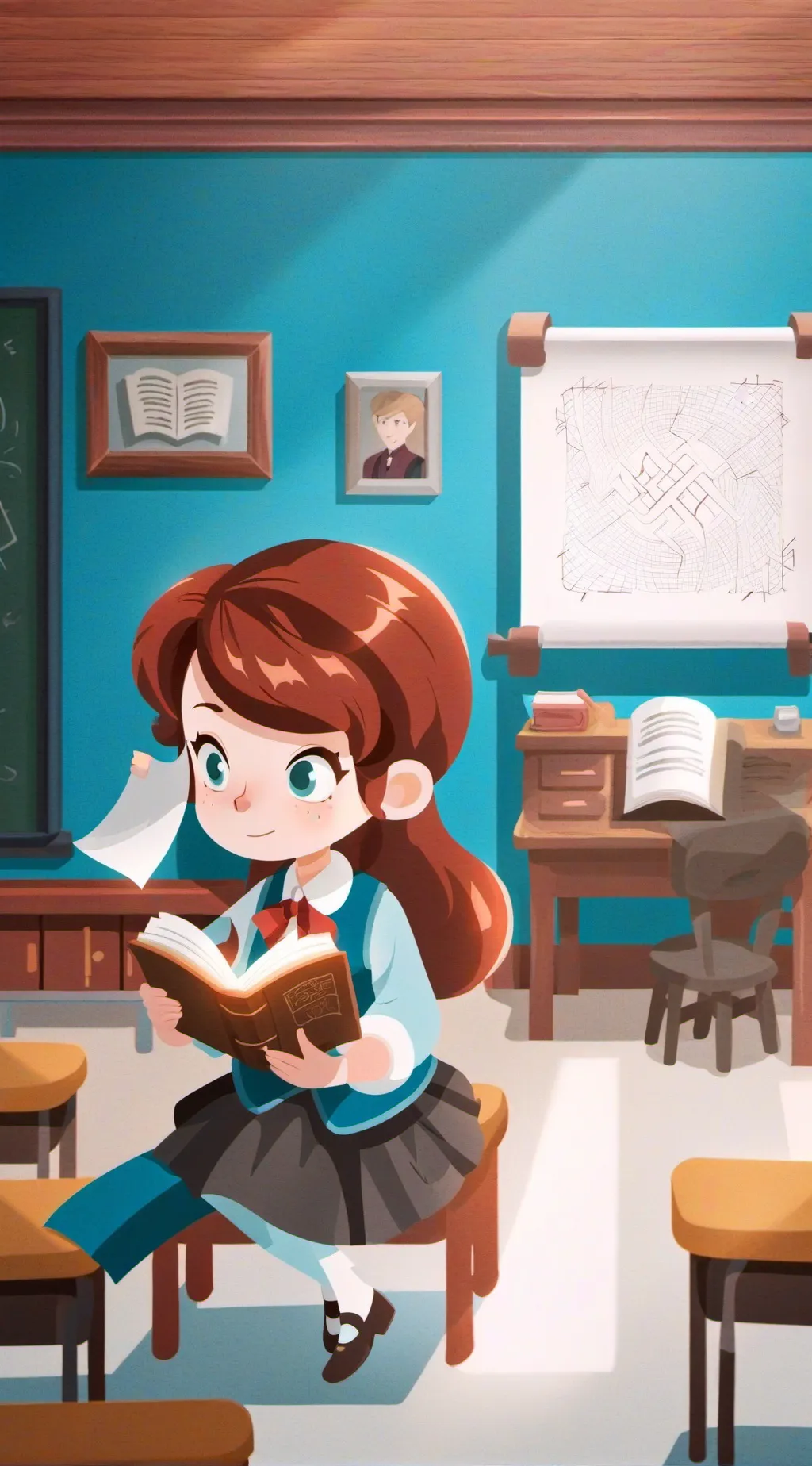 ai character: miss bloomie  background