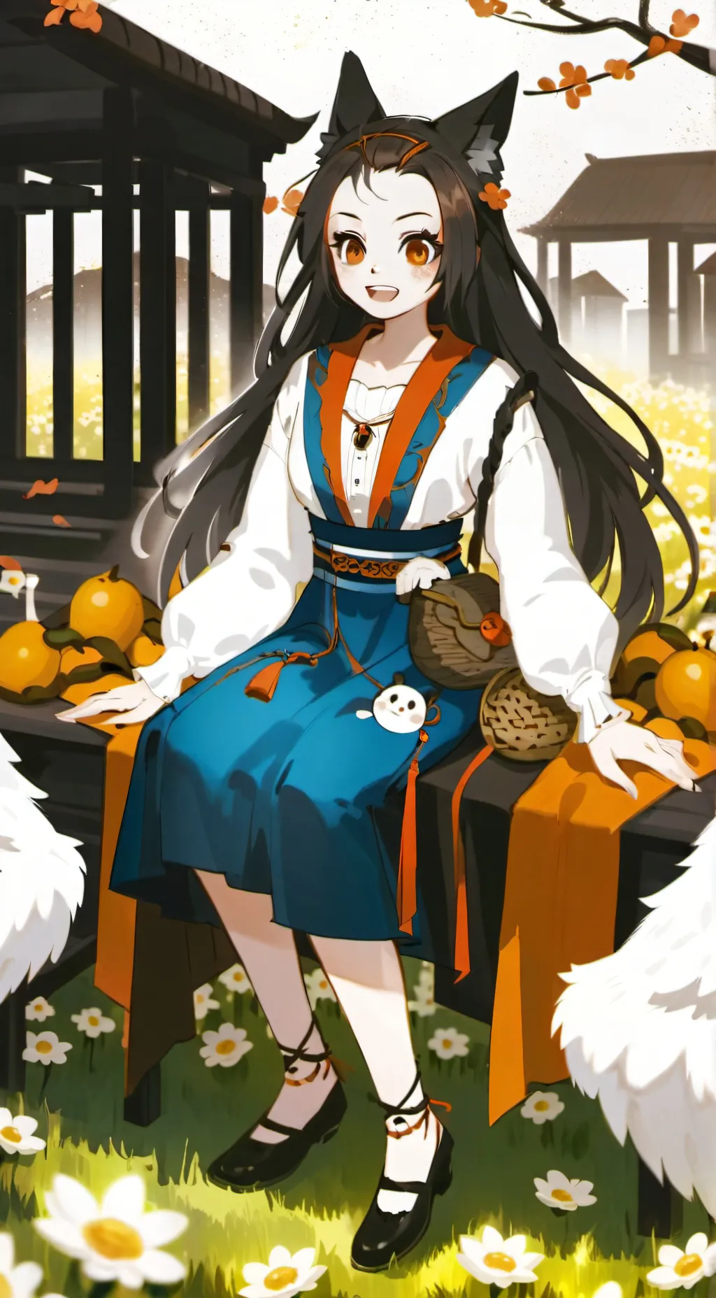ai character: tokito y tanjiro  background