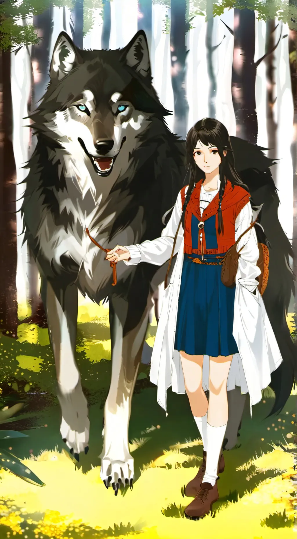 ai character: MHA camping background