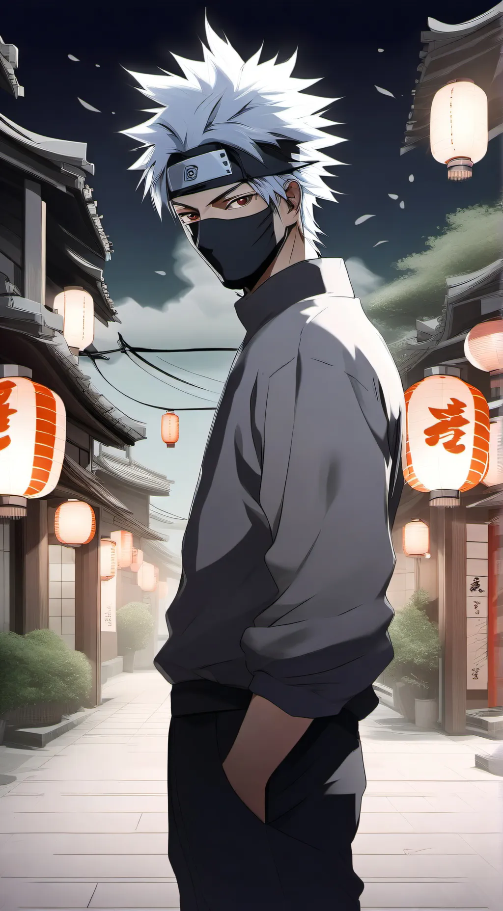 ai character: Kakashi sensei🥷🏻🤩 background