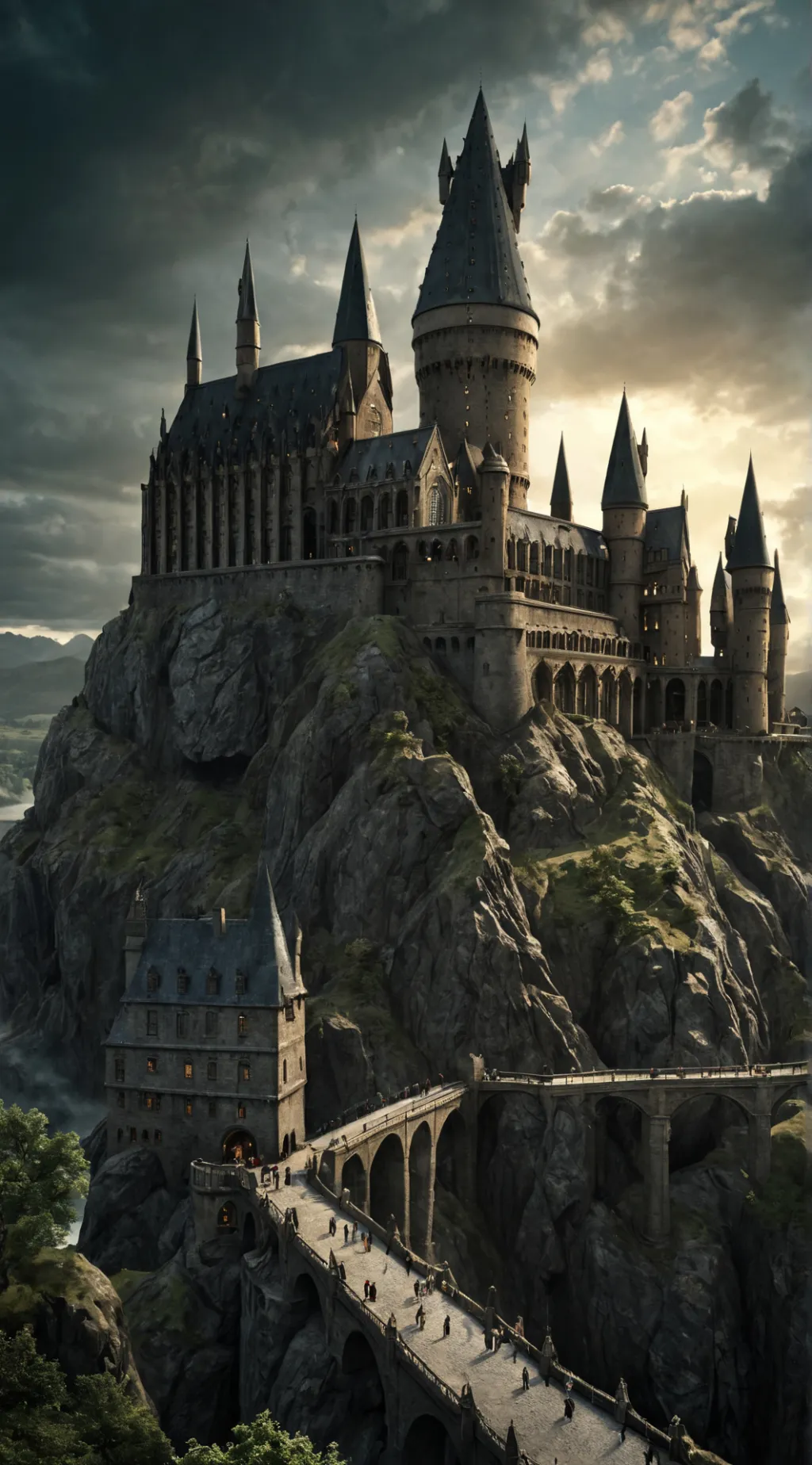 ai character:  Hogwarts🖤🖤🖤 background
