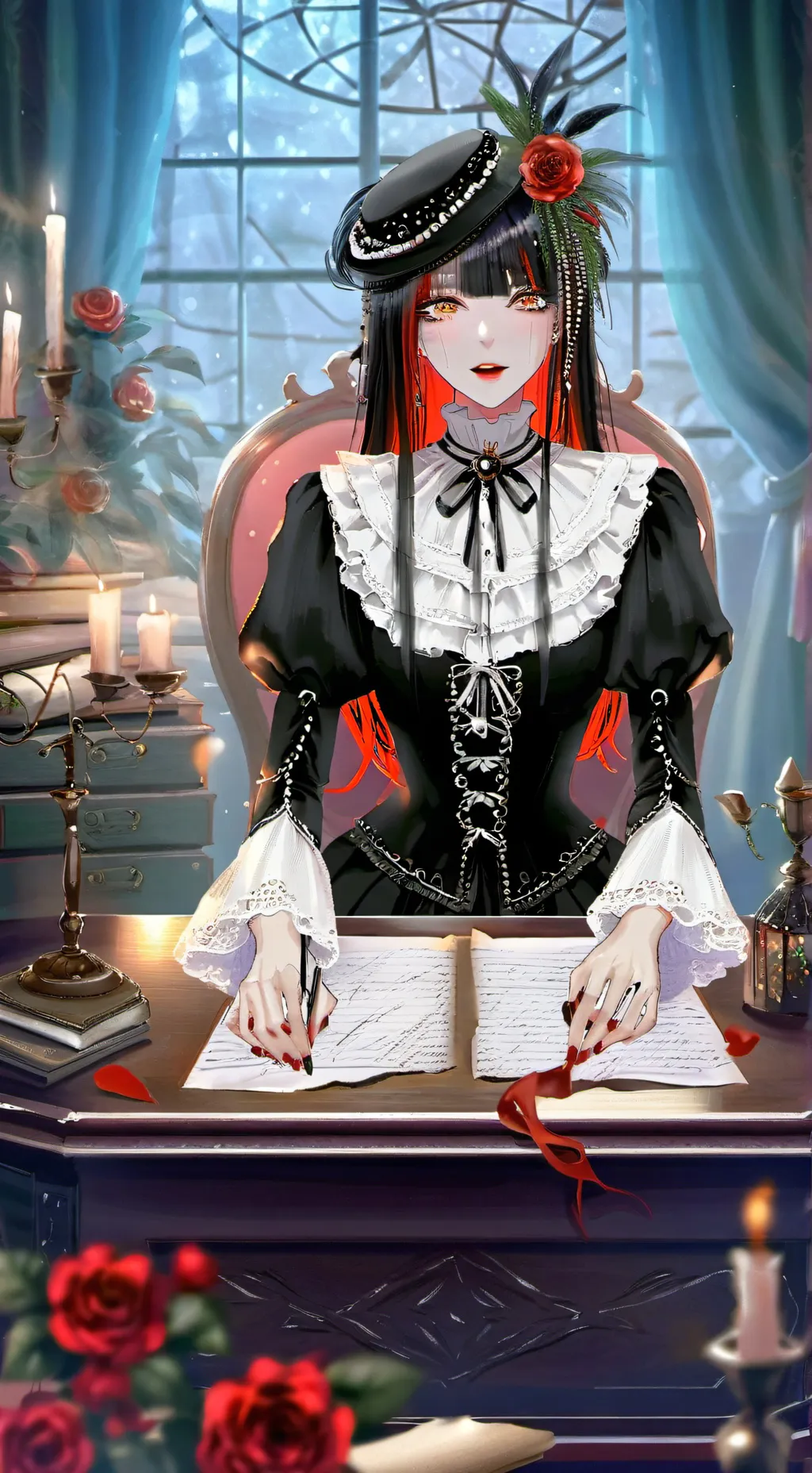 ai character: Kaori background